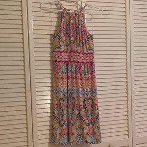 Gorgeous London Times Magenta Paisley Dress